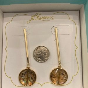 NIB jBloom Gold Dangle Earrings